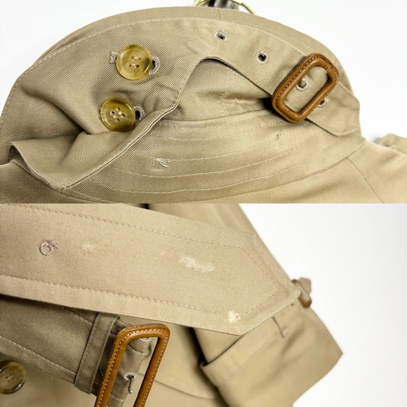 Vintage Burberry Trench Coat Camel Detachable Wool Lining & Collar Women’s L/XL - Picture 10 of 16